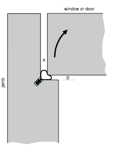 WS34 in rabbeted jamb